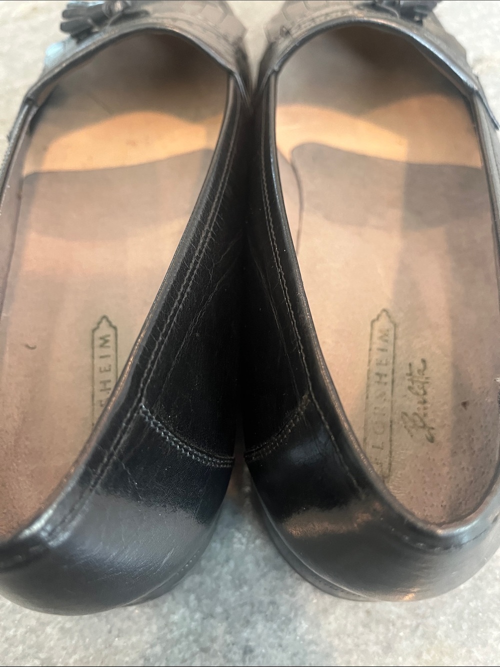 Florsheim Barletta Black Leather Tassel Woven Loafers Italian Made - Picture 4 of 13